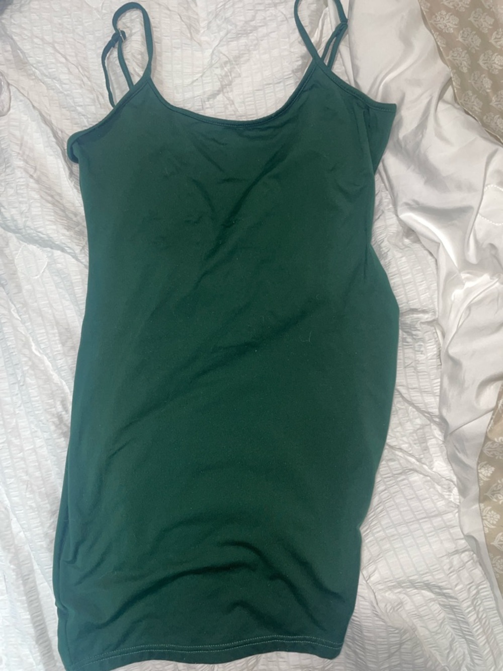 Women’s Forest Green Slim Camisole Tank dress